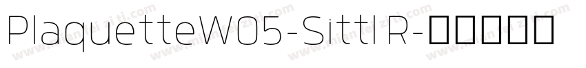 PlaquetteW05-Sittl R字体转换